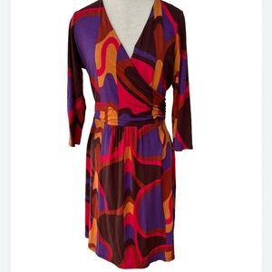 Boden Elena Fixed Wrap Dress Sz 12 tall